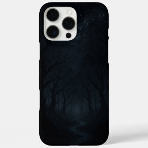 Coque iPhone 16 Pro Max Ciel nocturne de la forêt foncée
