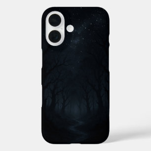 Coque Pour iPhone 16 Ciel nocturne de la forêt foncée