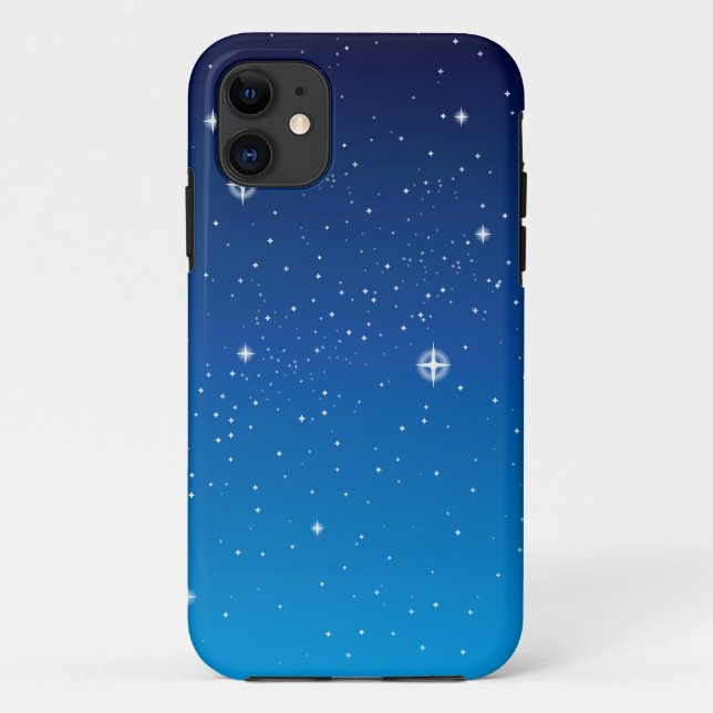 Coques Case-Mate iPhone Ciel nocturne étoilé bleu profond (Dos)