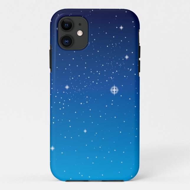 Coques Case-Mate iPhone Ciel nocturne étoilé bleu profond (Dos)