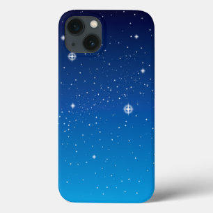 iPhone 13 Coque Ciel nocturne étoilé bleu profond