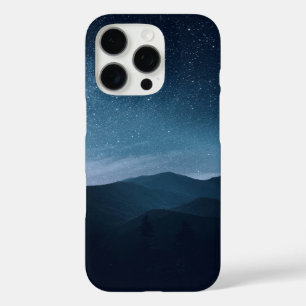 Coque iPhone 16 Pro Ciel nocturne étoilé sur la chaîne de montagnes