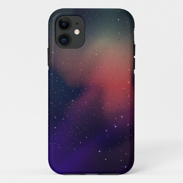 Coques Case-Mate iPhone Ciel nocturne étoilé violet (Dos)