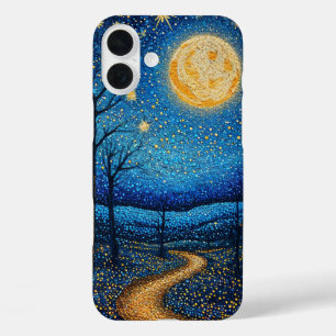 Coque Pour iPhone 16 Plus Ciel nocturne pleine lune