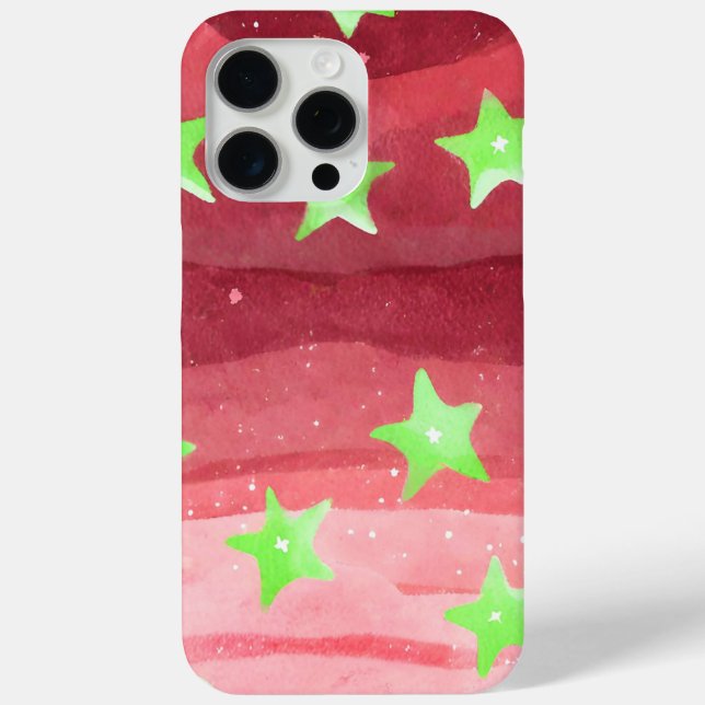 Coques Case-Mate iPhone ciel rouge avec étoiles (Verso)
