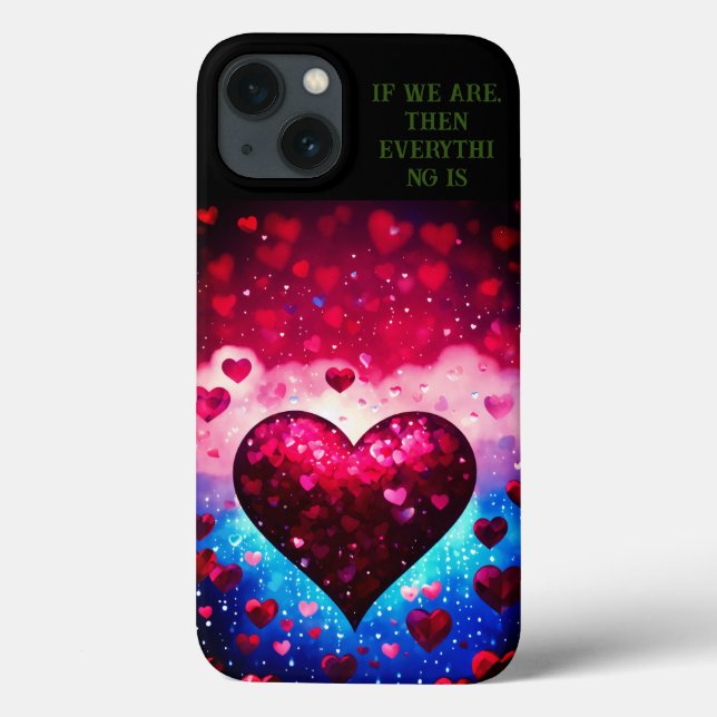 Coques Case-Mate iPhone Ciel Sapphire avec Coeurs Garnet : L'art responsab (Verso)