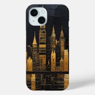 Coque Case-Mate iPhone Ciel urbain doré à minuit