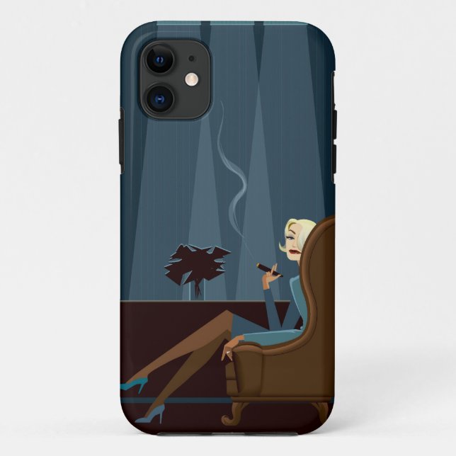 Coques Case-Mate iPhone Cigare de tabagisme de femme d'affaires (Dos)