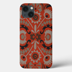 iPhone 13 Coque Cinabre Suzani I