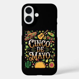 Coque Pour iPhone 16 Cinco De Mayo Fiesta Eléments De Soirée