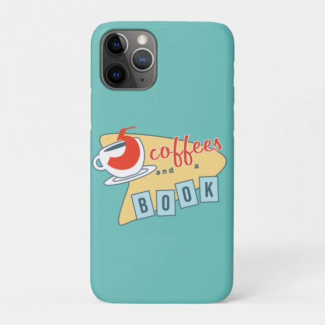Coques Case-Mate iPhone Cinq cafés et un livre (Dos)