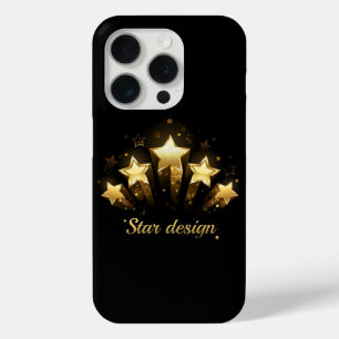 Coque Case-Mate iPhone Cinq étoiles d'or en noir