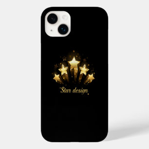 Coque Case-Mate iPhone Cinq étoiles d'or en noir