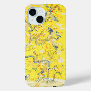 Coque Case-Mate iPhone Cinq Phoenix dans Jardin chinois jaune floral