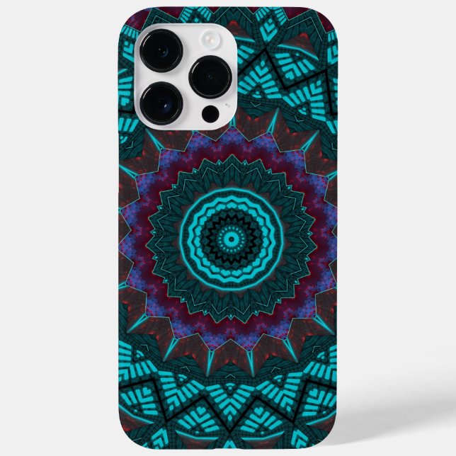 Coques Case-Mate iPhone Circle géométrique de Mandala fractal Sud-Ouest (Verso)