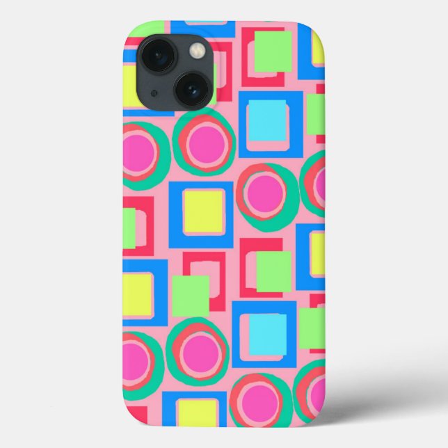 Coques Case-Mate iPhone Circles and Squares (Verso)