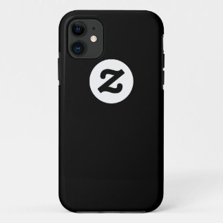 Coque iPhone 11 CircleZ - blanc sur le noir