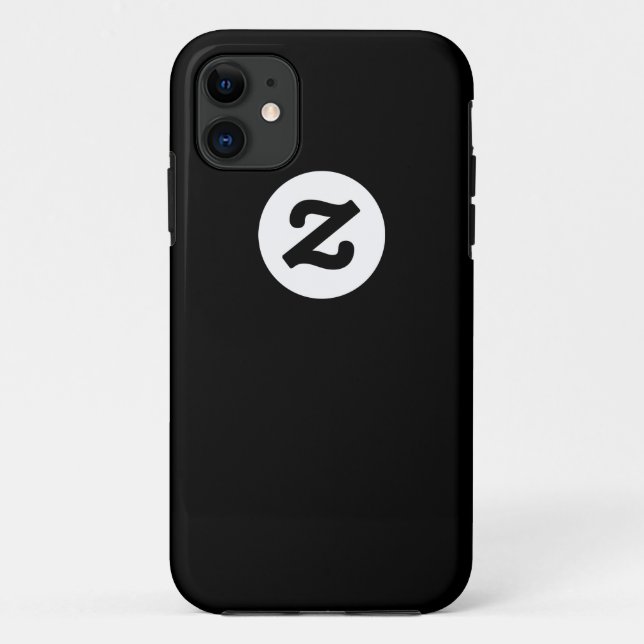 Coques Case-Mate iPhone CircleZ - blanc sur le noir (Dos)