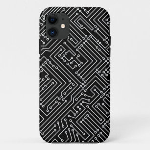 Coque Case-Mate Pour iPhone Circuitrie - Noir sur Blanc
