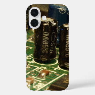 Coque Pour iPhone 16 Circuits informatiques pour technophiles