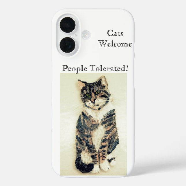 Coques Case-Mate iPhone Citation amusante pour animaux de compagnie Tabby  (Verso)