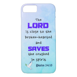 Coque Case-Mate Pour iPhone Citation biblique Inspirationnelle Psaume 34:18
