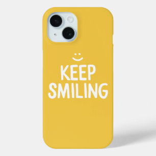 Coque Case-Mate iPhone Citation de bonheur jaune souriant