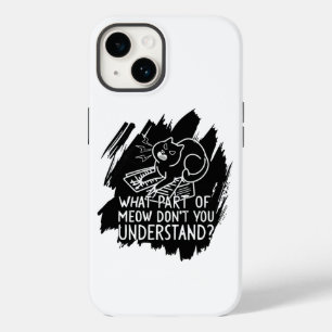Coque Case-Mate iPhone Citation de chat amusante Black Splash