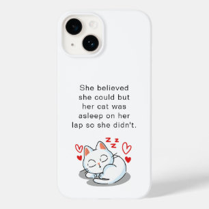 Coque Case-Mate iPhone Citation De Chat Dormir Mignonne Pour Les Amoureux