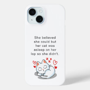 Coque Case-Mate iPhone Citation De Chat Dormir Mignonne Pour Les Amoureux