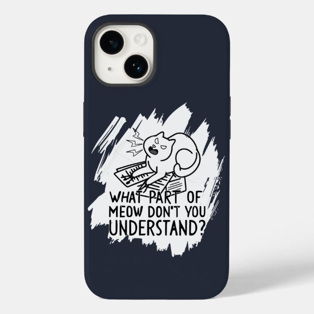 Coques Case-Mate iPhone Citation de chat drôle de Splash blanc (Verso)