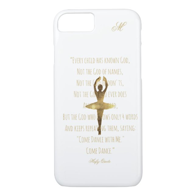 Coques Case-Mate iPhone Citation de danseur classique de ballerine décorée (Dos)
