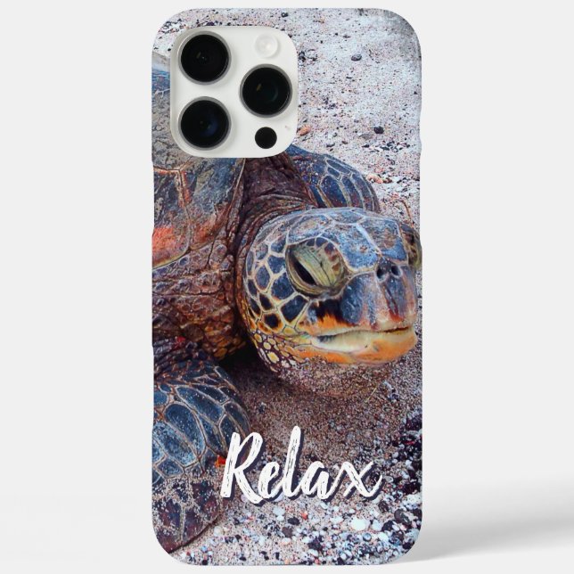 Coques Case-Mate iPhone Citation de détente Hawaii Honu Sea Turtle Gros pl (Verso)