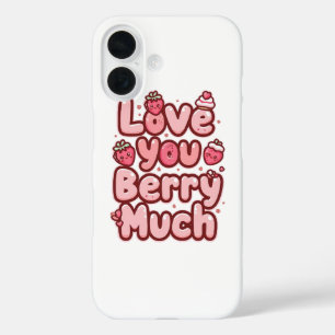 Coque Pour iPhone 16 Citation de la Saint-Valentin pour fruits et cupca