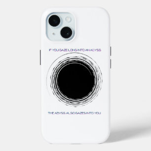 Coque Case-Mate iPhone Citation de l'abîme de Nietzsche Minimaliste Philo