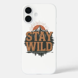Coque Pour iPhone 16 Citation de plein air vintage sur la nature