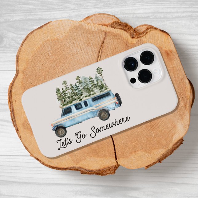 Coques Case-Mate iPhone Citation de road trip en camping Allons quelque pa (Close up)
