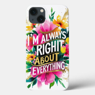 Case-Mate iPhone Case Citation de sarcasme à fleurs printanières