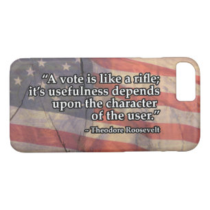 Coque iPhone 8/7 Citation de typographie ~ Theodore Roosevelt