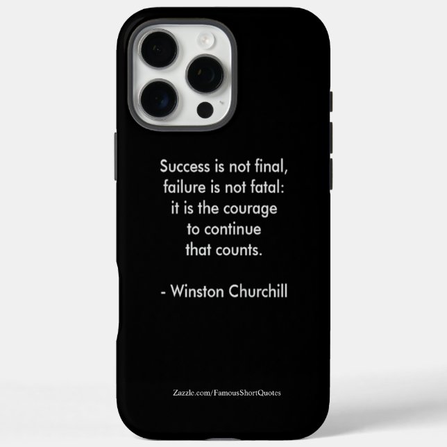 Coques Case-Mate iPhone Citation de Winston Churchill ; succès (Verso)