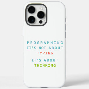 Coque iPhone 16 Pro Max Citation Développeur Code Logique de Programmation