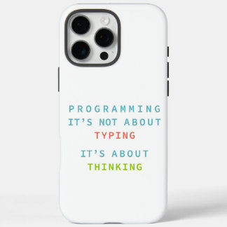 Coque iPhone 16 Pro Max Citation Développeur Code Logique de Programmation
