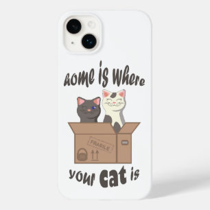 Coque Case-Mate iPhone Citation drôle Accueil est où est votre chat