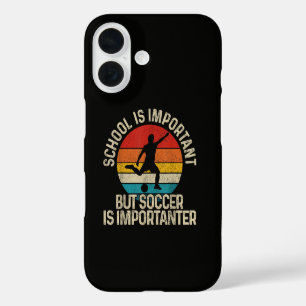 Coque Pour iPhone 16 Citation drôle de football est plus important Reto