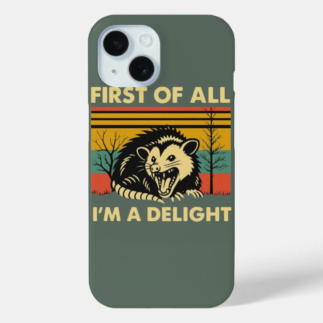 Coques Case-Mate iPhone Citation drôle de Possum - Tout d'abord je suis un (Verso)
