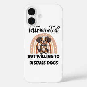 Coque Pour iPhone 16 Citation drôle pour amoureux de chiens introvertis
