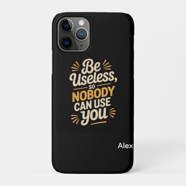 Coques Case-Mate iPhone Citation drôle rétro inutile iPhone (Dos)