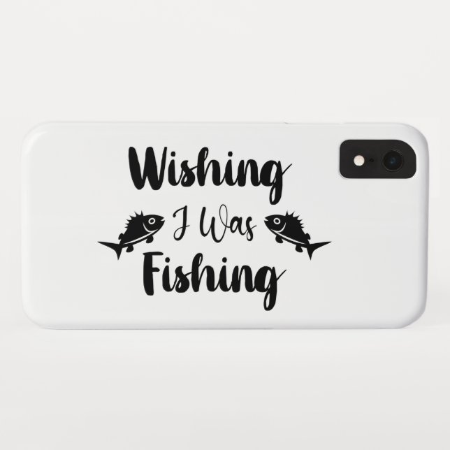 Coques Case-Mate iPhone Citation drôle sur le souhait de pêcher (Dos (Horizontal))