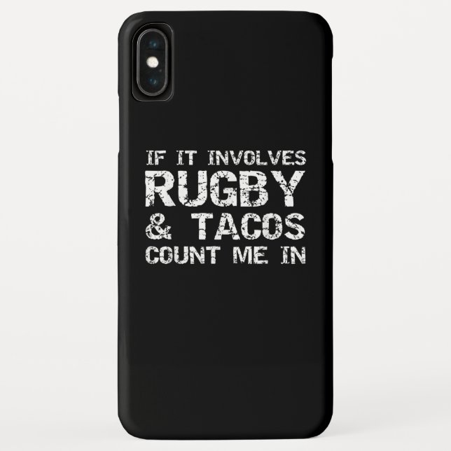 Coques Case-Mate iPhone Citation Drôle Taco Si Elle Implique Rugby & Tacos (Dos)