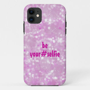 Coque Case-Mate iPhone Citation du hashtag Girly Pink Be Yself Selfie